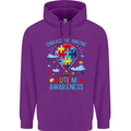 Autism Awareness Embrace Amazing Autistic Childrens Kids Hoodie Purple