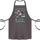Autism Awareness Embrace Amazing Autistic Cotton Apron 100% Organic Dark Grey