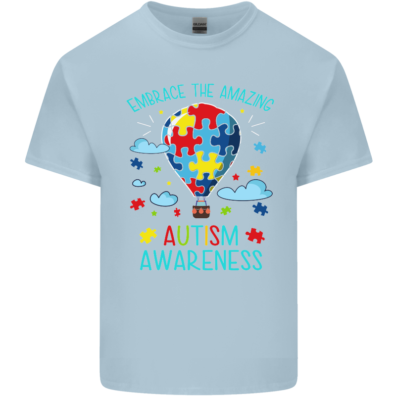 Autism Awareness Embrace Amazing Autistic Kids T-Shirt Childrens Light Blue