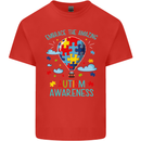 Autism Awareness Embrace Amazing Autistic Kids T-Shirt Childrens Red