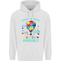 Autism Awareness Embrace Amazing Autistic Mens 80% Cotton Hoodie White