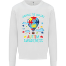 Autism Awareness Embrace Amazing Autistic Mens Sweatshirt Jumper White