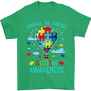 Autism Awareness Embrace Amazing Autistic Mens T-Shirt Cotton Gildan Irish Green