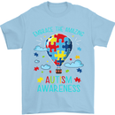 Autism Awareness Embrace Amazing Autistic Mens T-Shirt Cotton Gildan Light Blue