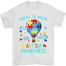 Autism Awareness Embrace Amazing Autistic Mens T-Shirt Cotton Gildan White