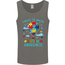 Autism Awareness Embrace Amazing Autistic Mens Vest Tank Top Charcoal