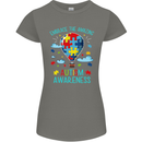 Autism Awareness Embrace Amazing Autistic Womens Petite Cut T-Shirt Charcoal