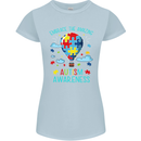 Autism Awareness Embrace Amazing Autistic Womens Petite Cut T-Shirt Light Blue