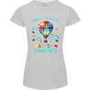 Autism Awareness Embrace Amazing Autistic Womens Petite Cut T-Shirt Sports Grey