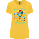 Autism Awareness Embrace Amazing Autistic Womens Wider Cut T-Shirt Yellow