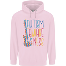 Autism Awareness Guitar Guitarist Childrens Kids Hoodie Light Pink