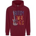 Autism Awareness Guitar Guitarist Childrens Kids Hoodie Maroon