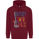 Autism Awareness Guitar Guitarist Childrens Kids Hoodie Maroon