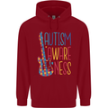 Autism Awareness Guitar Guitarist Childrens Kids Hoodie Red