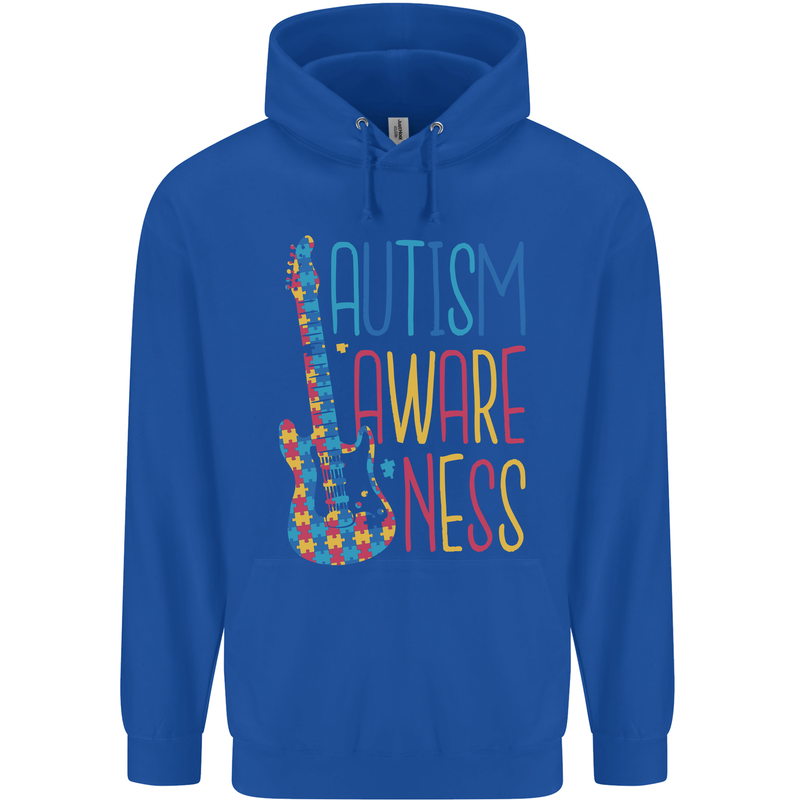 Autism Awareness Guitar Guitarist Childrens Kids Hoodie Royal Blue