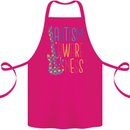 Autism Awareness Guitar Guitarist Cotton Apron 100% Organic Pink