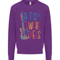 Autism Awareness Guitar Guitarist Kids Sweatshirt Jumper Purple