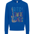 Autism Awareness Guitar Guitarist Kids Sweatshirt Jumper Royal Blue