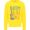 Autism Awareness Guitar Guitarist Kids Sweatshirt Jumper Yellow