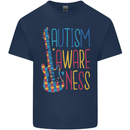Autism Awareness Guitar Guitarist Kids T-Shirt Childrens Navy Blue