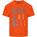 Autism Awareness Guitar Guitarist Kids T-Shirt Childrens Orange