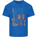 Autism Awareness Guitar Guitarist Kids T-Shirt Childrens Royal Blue