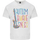 Autism Awareness Guitar Guitarist Kids T-Shirt Childrens White