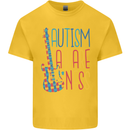Autism Awareness Guitar Guitarist Kids T-Shirt Childrens Yellow