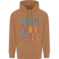 Autism Awareness Guitar Guitarist Mens 80% Cotton Hoodie Caramel Latte