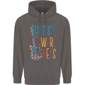 Autism Awareness Guitar Guitarist Mens 80% Cotton Hoodie Charcoal