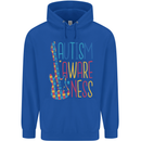 Autism Awareness Guitar Guitarist Mens 80% Cotton Hoodie Royal Blue