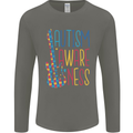 Autism Awareness Guitar Guitarist Mens Long Sleeve T-Shirt Charcoal