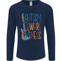 Autism Awareness Guitar Guitarist Mens Long Sleeve T-Shirt Navy Blue