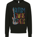 Autism Awareness Guitar Guitarist Mens Sweatshirt Jumper Black