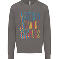Autism Awareness Guitar Guitarist Mens Sweatshirt Jumper Charcoal