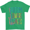 Autism Awareness Guitar Guitarist Mens T-Shirt 100% Cotton Irish Green