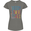 Autism Awareness Guitar Guitarist Womens Petite Cut T-Shirt Charcoal