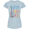 Autism Awareness Guitar Guitarist Womens Petite Cut T-Shirt Light Blue