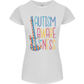 Autism Awareness Guitar Guitarist Womens Petite Cut T-Shirt White