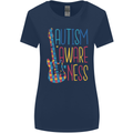 Autism Awareness Guitar Guitarist Womens Wider Cut T-Shirt Navy Blue