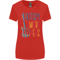 Autism Awareness Guitar Guitarist Womens Wider Cut T-Shirt Red