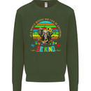 Autism Be Kind Elephant Autistic Kids Sweatshirt Jumper Forest Green