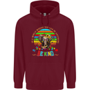 Autism Be Kind Elephant Autistic Mens 80% Cotton Hoodie Maroon