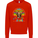 Autism Be Kind Elephant Autistic Mens Sweatshirt Jumper Bright Red