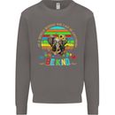 Autism Be Kind Elephant Autistic Mens Sweatshirt Jumper Charcoal