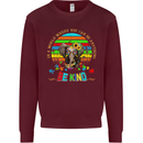 Autism Be Kind Elephant Autistic Mens Sweatshirt Jumper Maroon