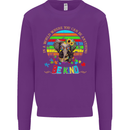 Autism Be Kind Elephant Autistic Mens Sweatshirt Jumper Purple