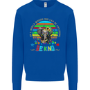 Autism Be Kind Elephant Autistic Mens Sweatshirt Jumper Royal Blue