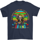 Autism Be Kind Elephant Autistic Mens T-Shirt Cotton Gildan Navy Blue