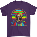 Autism Be Kind Elephant Autistic Mens T-Shirt Cotton Gildan Purple
